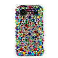 Bling Point crystals cases diamond covers for HTC Incredible S S710e G11 - Green