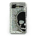 Bling Skull crystals hard cases diamond covers for HTC Incredible S S710e G11 - White