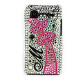 Bling bowknot crystals cases diamond covers for HTC Incredible S S710e G11 - Pink