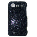 Bling crystals diamonds cases covers for HTC Incredible S S710e G11 - Black