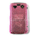 Bling point crystals cases diamonds covers for Blackberry 9700 - Pink