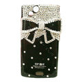 Bling Bowknot crystals cases covers for Sony Ericsson Xperia Arc LT15I X12 LT18i - Black