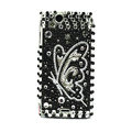 Butterfly bling crystals cases covers for Sony Ericsson Xperia Arc LT15I X12 LT18i - Black