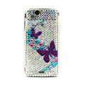 Butterfly bling crystals cases covers for Sony Ericsson Xperia Arc LT15I X12 LT18i - Purple