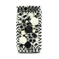 Flower 3D bling crystals cases covers for Sony Ericsson Xperia Arc LT15I X12 LT18i - Black