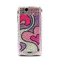 Heart bling crystals cases covers for Sony Ericsson Xperia Arc LT15I X12 LT18i - Red