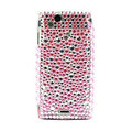 Point bling crystals cases covers for Sony Ericsson Xperia Arc LT15I X12 LT18i - Pink