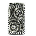 Round bling crystals cases covers for Sony Ericsson Xperia Arc LT15I X12 LT18i - Black