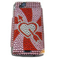 Stone mandrel bling crystals cases covers for Sony Ericsson Xperia Arc LT15I X12 LT18i - Red