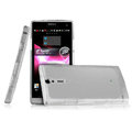 IMAK Ultrathin Scrub Skin Cases Covers for Sony Ericsson LT26i Xperia S - Transparent White