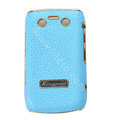 Kingpad Luxury Hard leather Cases Skin Covers for Blackberry Bold 9700 - Blue