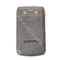 Kingpad Luxury Hard leather Cases Skin Covers for Blackberry Bold 9700 - Gray
