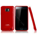 Boostar TPU soft skin cases covers for Samsung i9100 i9108 i9188 Galasy S2 - Red