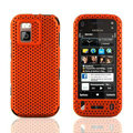 Front and Back Mesh Cases Skin Covers for Nokia N97 mini - Orange