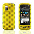 Front and Back Mesh Cases Skin Covers for Nokia N97 mini - Yellow