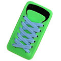 ISHOES Yellow Shoelace Silicone Cases Covers for iPhone 4G/4S - Green