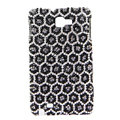 Bling Leopard S-warovski Crystals Cases Covers For Samsung Galaxy Note i9220 N7000 - Black