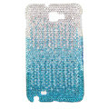 Bling S-warovski Crystals Cases Covers For Samsung Galaxy Note i9220 N7000 - Gradient Sky-blue