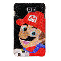 Bling Super Mario S-warovski Crystals Cases Covers For Samsung Galaxy Note i9220 N7000 - Red