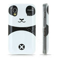 Cartoon Panda Hard Cases Skin Covers for Samsung Galaxy Ace S5830 i579 - Black