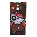Cartoon Pirate Matte Hard Cases Covers for Sony Ericsson LT22i Xperia P - Brown