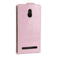 Crocodile pattern Leather Cases Holster Cover For Sony Ericsson LT22i Xperia P - Pink