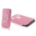 Mofi Fresh Style leather Cases Holster Cover for HTC T328W Desire V - Pink