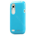 Tourmate Glossy Soft Cases Skin Covers for HTC T328W Desire V - Blue