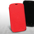 Nillkin leather Cases Holster Covers for HTC T328W Desire V - Red