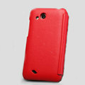 Nillkin leather Cases Holster Covers for HTC T328d Desire VC - Red