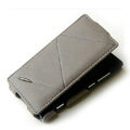 ROCK Flip leather Cases Holster Skin for Nokia Lumia 800 800c - Gray