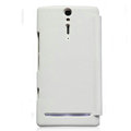 Nillkin leather Cases Holster Covers for Sony Ericsson LT26i Xperia S - White