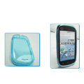 Nillkin Transparent Rainbow Soft Cases Covers for Motorola XT800 - Blue