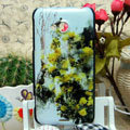 Luxury Painting Daisy Hard Cases Skin Covers for HTC X720d One XC - Yellow