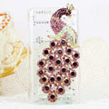 Bling Peacock Crystals Hard Cases Diamond Covers for Motorola XT685 - Purple