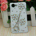 Bling Eiffel Tower Crystal Cases Diamond Covers for OPPO Finder X907 - White