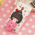 Bling Kimono doll Crystals Hard Cases Covers for Sony Ericsson MT25i Xperia neo L - Pink
