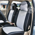 VV diamond mesh+100% Cotton Autos Car Seat Covers for BMW 128i - Black + Gray