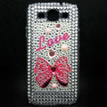 Bling Bow Crystal Cover Diamond Rhinestone Cases For Samsung Galaxy S III 3 i9300 I9308 - Red