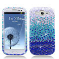 Bling Crystal Cover Rhinestone Diamond Cases For Samsung Galaxy S III 3 i9300 I9308 - Blue