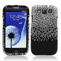 Bling Crystal Covers Rhinestone Diamond Skin Cases For Samsung Galaxy S III 3 i9300 I9308 - Black