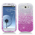 Bling Crystal Covers Rhinestone Diamond Skin Cases For Samsung Galaxy S III 3 i9300 I9308 - Pink