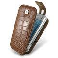 IMAK Flip Crocodile leather Cases Luxury Holster Covers for Nokia N97 mini - Brown