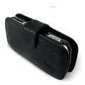 IMAK Side Flip Litchi leather Cases Holster Covers for Nokia N97 - Black