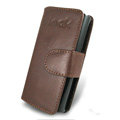IMAK Side Flip leather Cases Holster Covers for Nokia X6 - Coffee