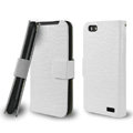 IMAK Slim leather Cases Luxury Holster Covers for HTC One V Primo T320e - White
