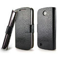 IMAK Slim leather Cases Luxury Holster Covers for Lenovo A790e - Black
