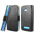 IMAK Slim leather Cases Luxury Holster Covers for Nokia Lumia 610 - Black