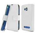 IMAK Slim leather Cases Luxury Holster Covers for Nokia Lumia 610 - White