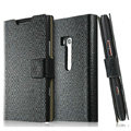 IMAK Slim leather Cases Luxury Holster Covers for Nokia Lumia 900 Hydra - Black